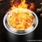 22 inch Smokeless Fire Pit with Waterproof Cover