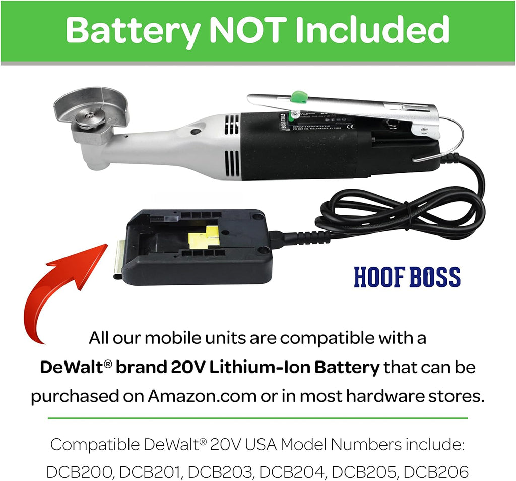 Cow Hoof Trimmers, Complete Mobile Set, 20V Battery Not Included | Hoof Trimmer Kit for Cow, Includes Herd Boss Disc