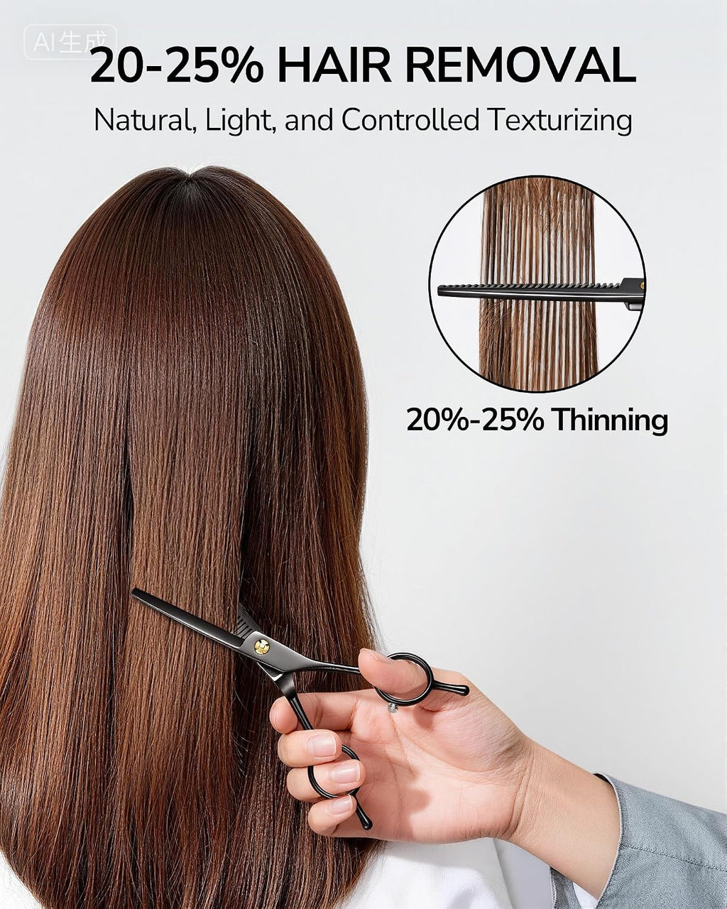 Professional Thinning Shears for Hair Cutting - 6.5’’ Hair Thinning Scissors, Ultra Sharp Japanese Stainless Steel