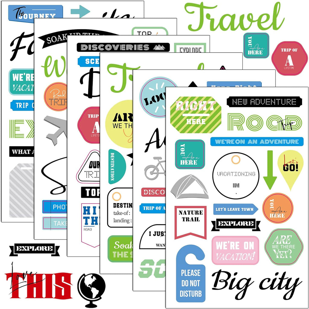 30 Sheet Scrapbooking Sticker Decals 500 Pieces Happy Family Friend Theme Waterproof Sticker Multi Style Vinyl