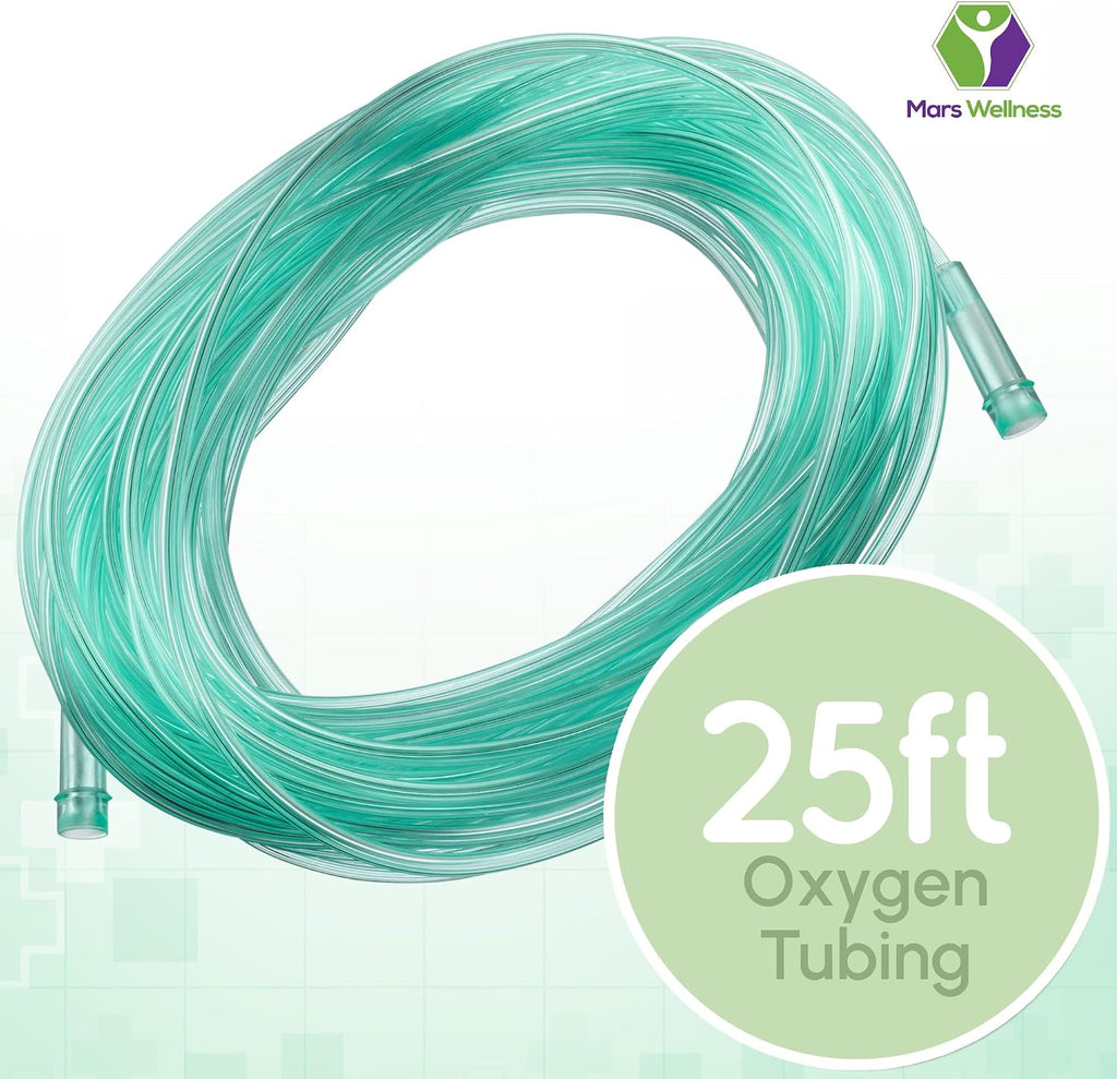 Oxygen Tubing - Green Crush Resistant Oxygen Tubes - 25 Foot