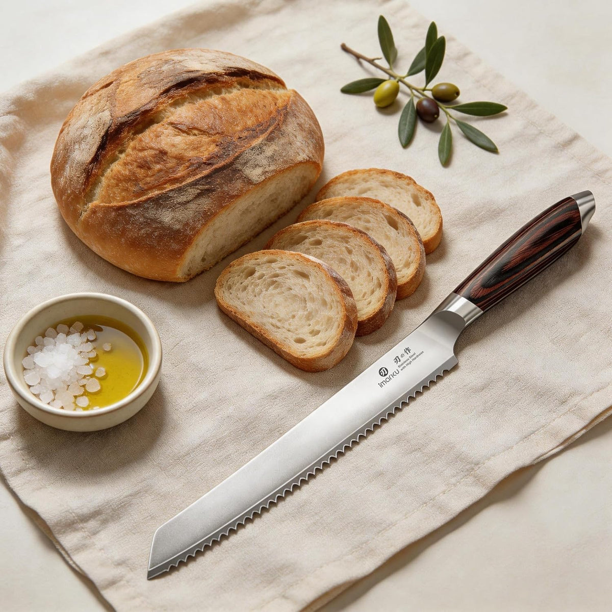 Bread Knife 10 Inch,Japanese Professional Grade Serrated Bread Knife