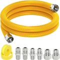 48" Gas Dryer Connector Kit, 5/8" OD 1/2" ID for Dryers Stove Water Heater