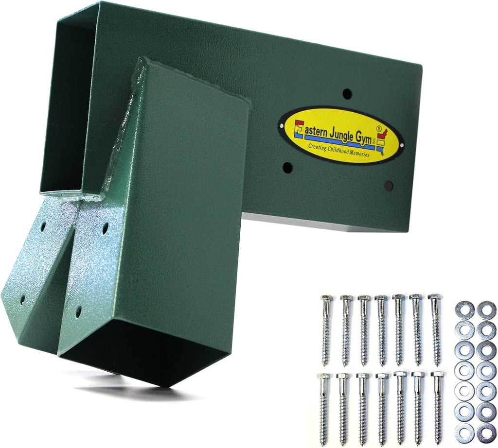 Easy 1-2-3 A-Frame Swing Set Bracket Heavy Duty for EZ, Simple Install - DIY Swing Set Parts Green