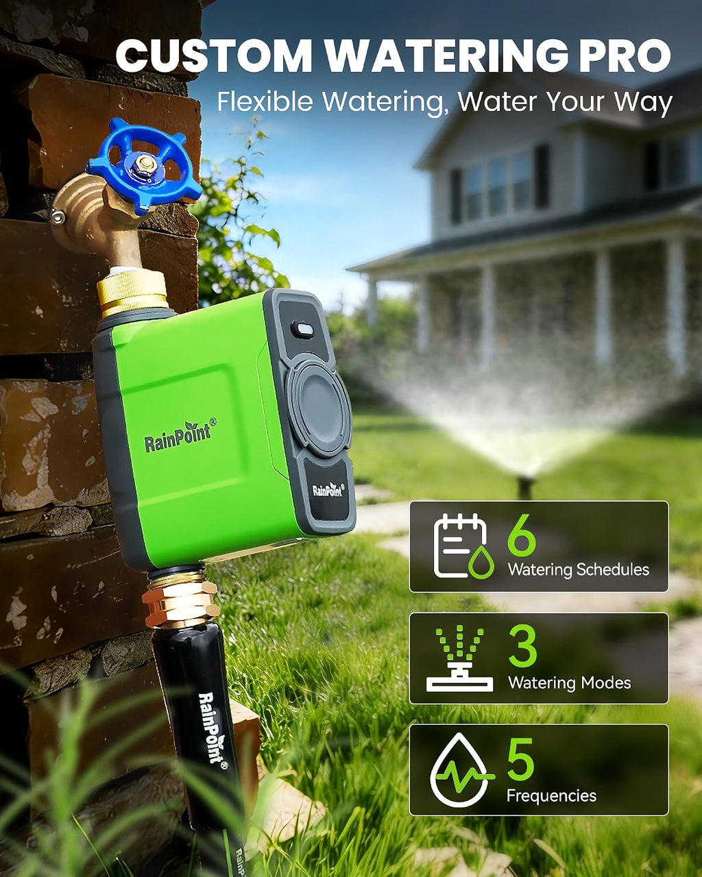 WiFi Water Timer for Garden Hose, Smart Hose Timer Valve