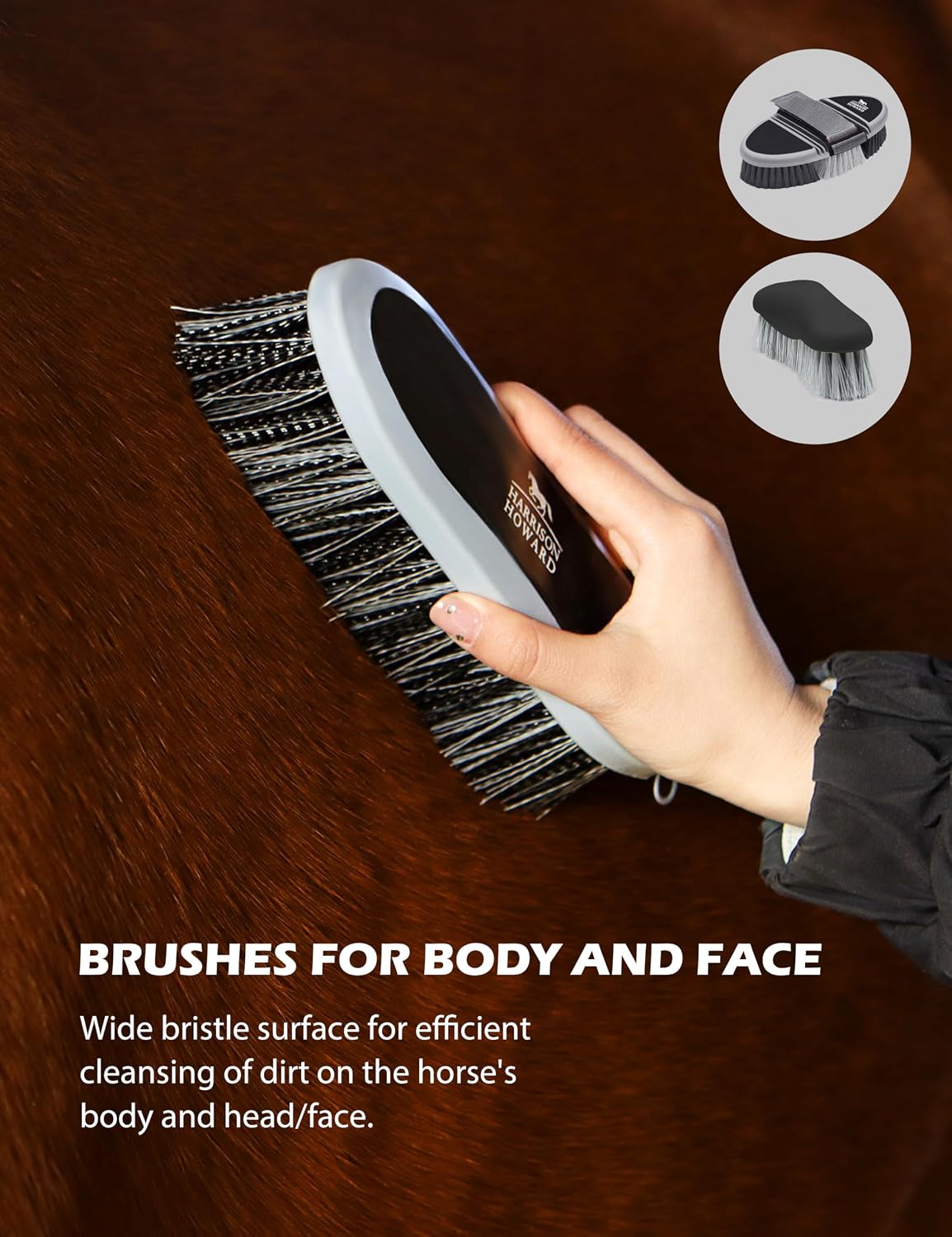 Horse Grooming Kit, 11-Piece Horse Brush Set with Tote