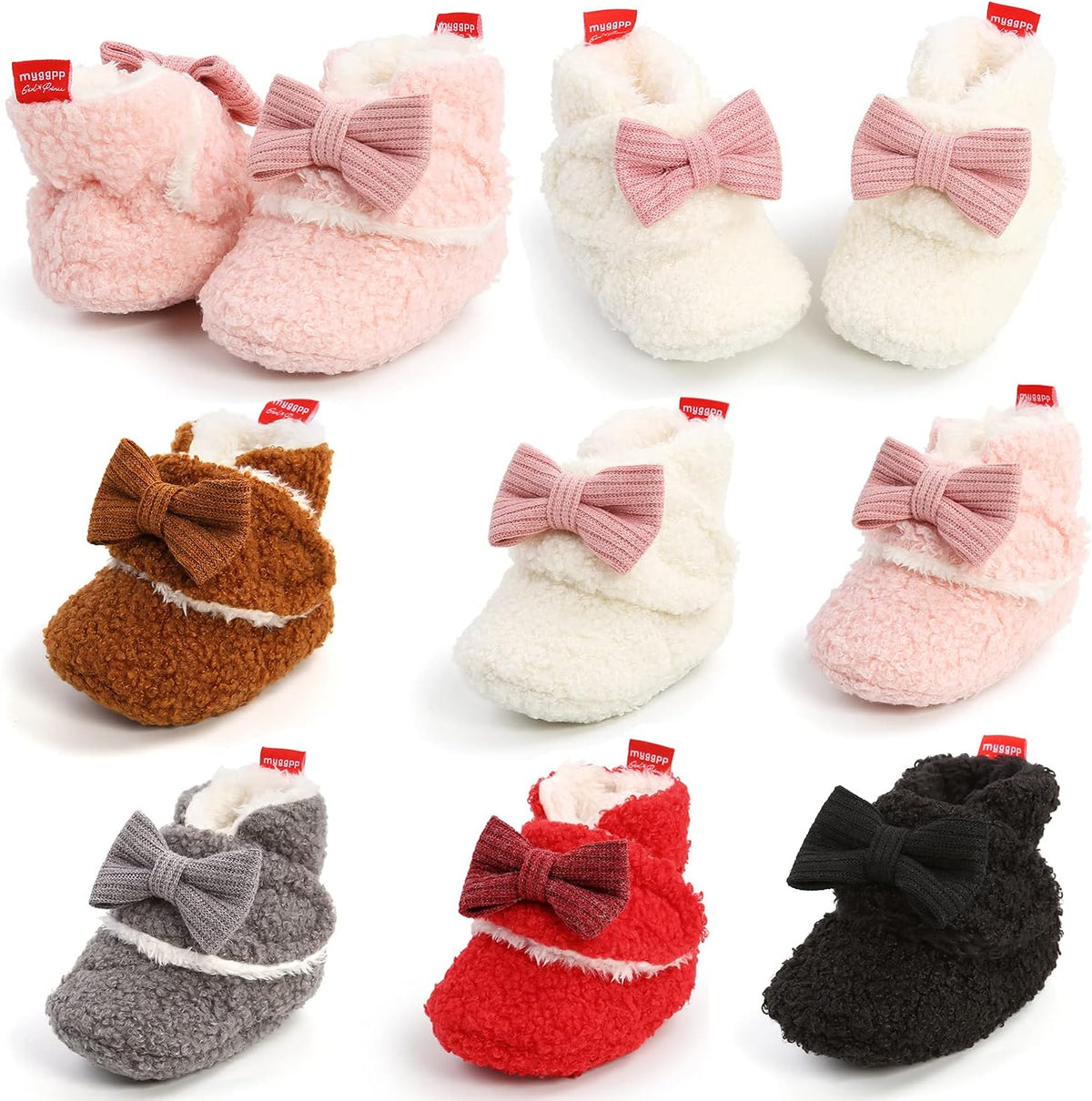 Baby Booties for Boys Girls with Soft Lining Non Slip Gripper Newborn Infant Slipper Socks Toddler First Walker Crib