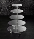 5 Tier Acrylic Cupcake Stand, Extra Thick 5mm Base, Multi Tiered Cake Stand