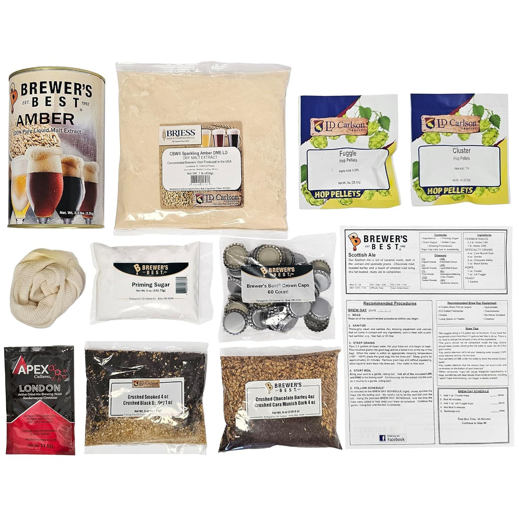 Home Brew Beer Ingredient Kit (5 Gallon), (Scottish Ale)