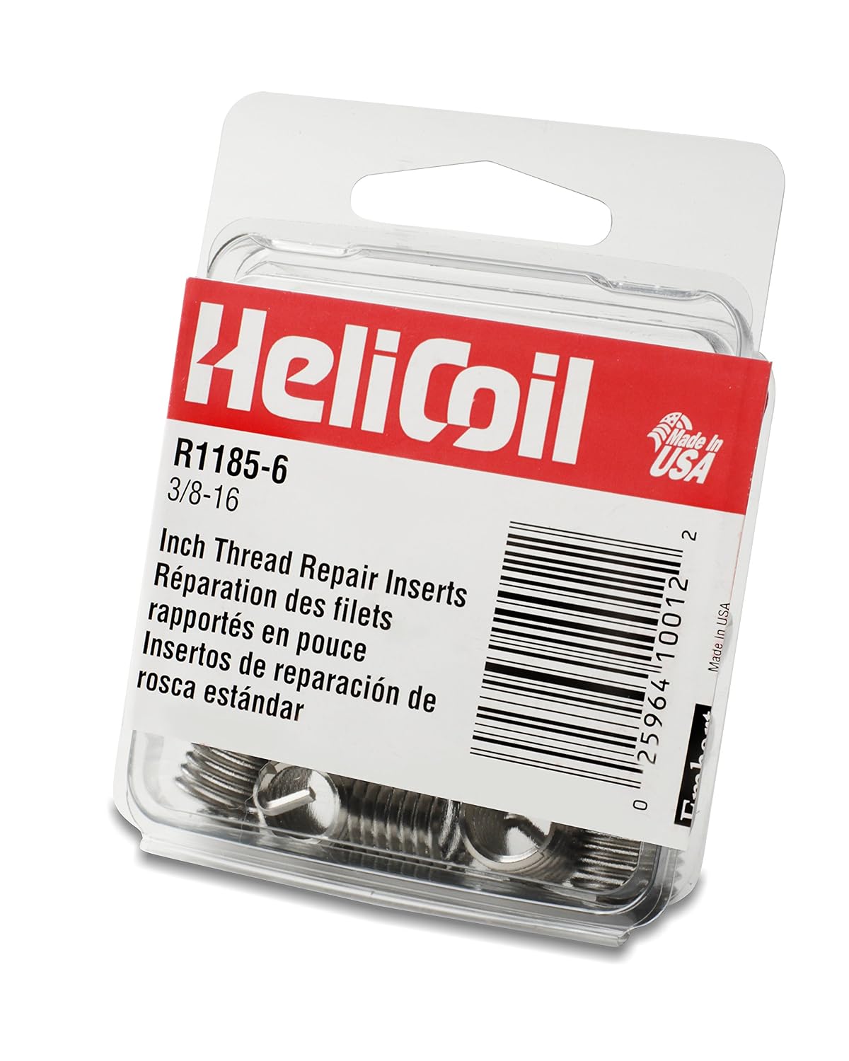 Helical Insert, 304SS, 3/8-16, PK12