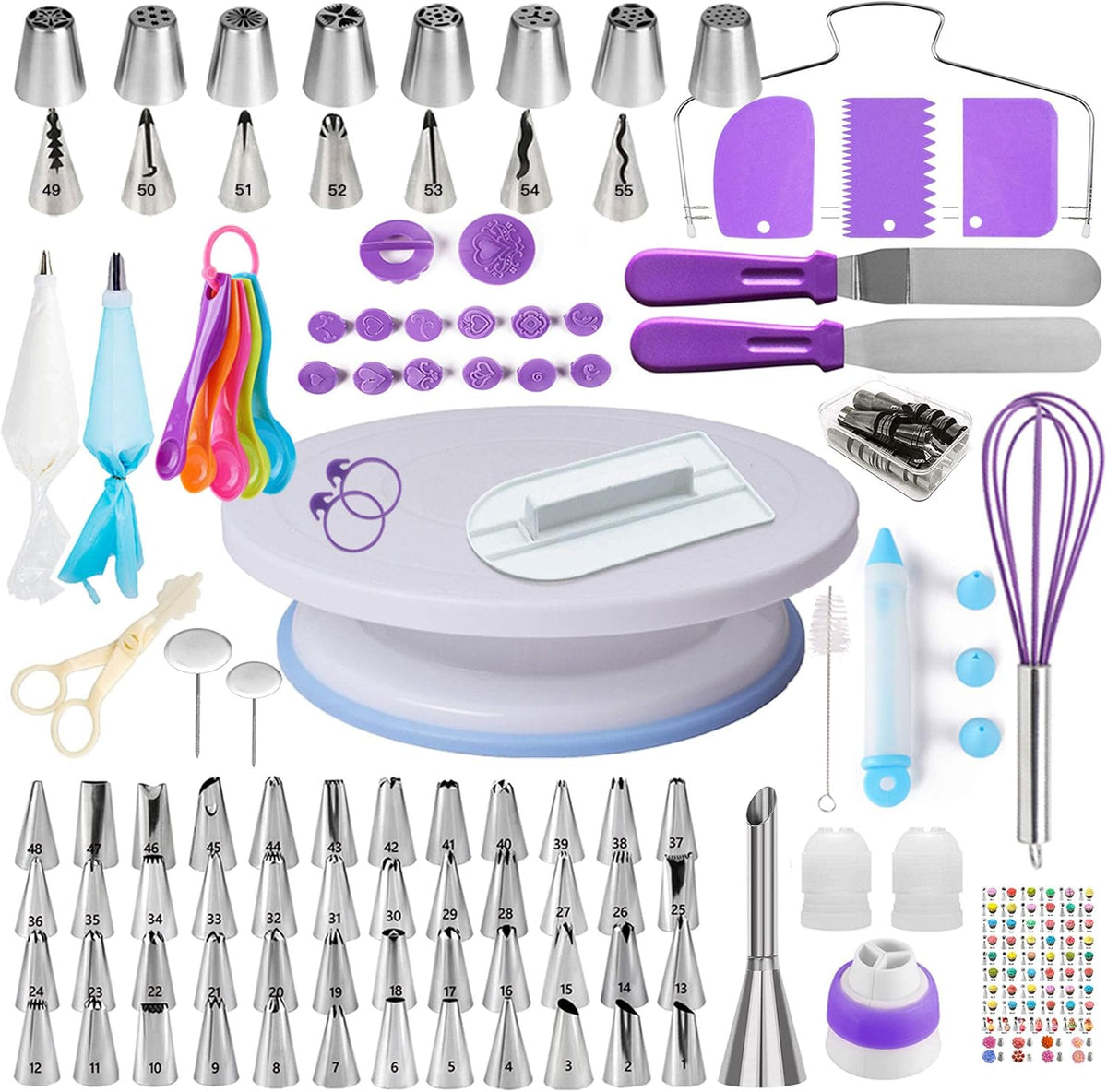 138 Cake Decorating Kit, Baking Supplies Tools for Beginners & Pros