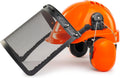 LANON Forestry Safety Helmet with Ear Muffs and Face Shield, Orange | ANSI Z89.1 Type I, Class C Hard Hat With