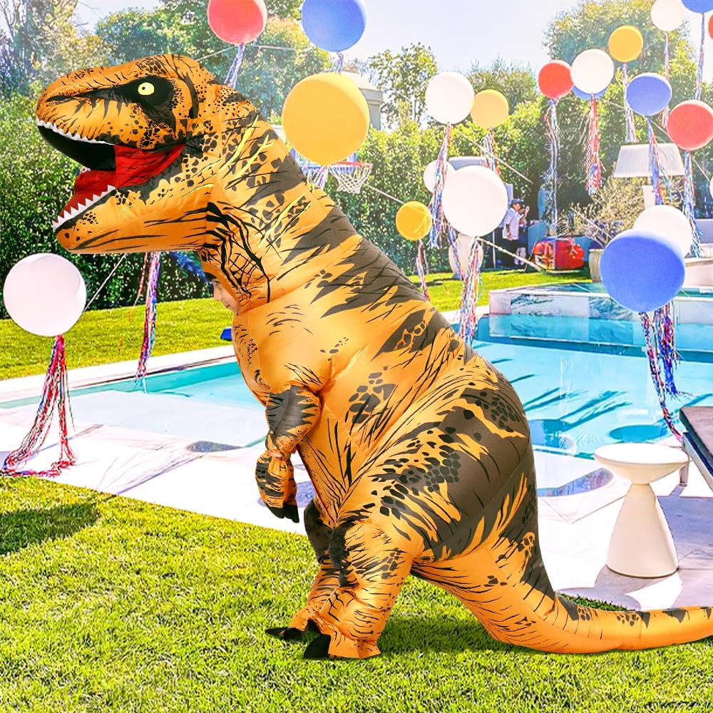 Inflatable Dinosaur Costume Kids Dinosaur Suit Blow up Full Body Dino Costume Boys Girls for Halloween Cosplay Party