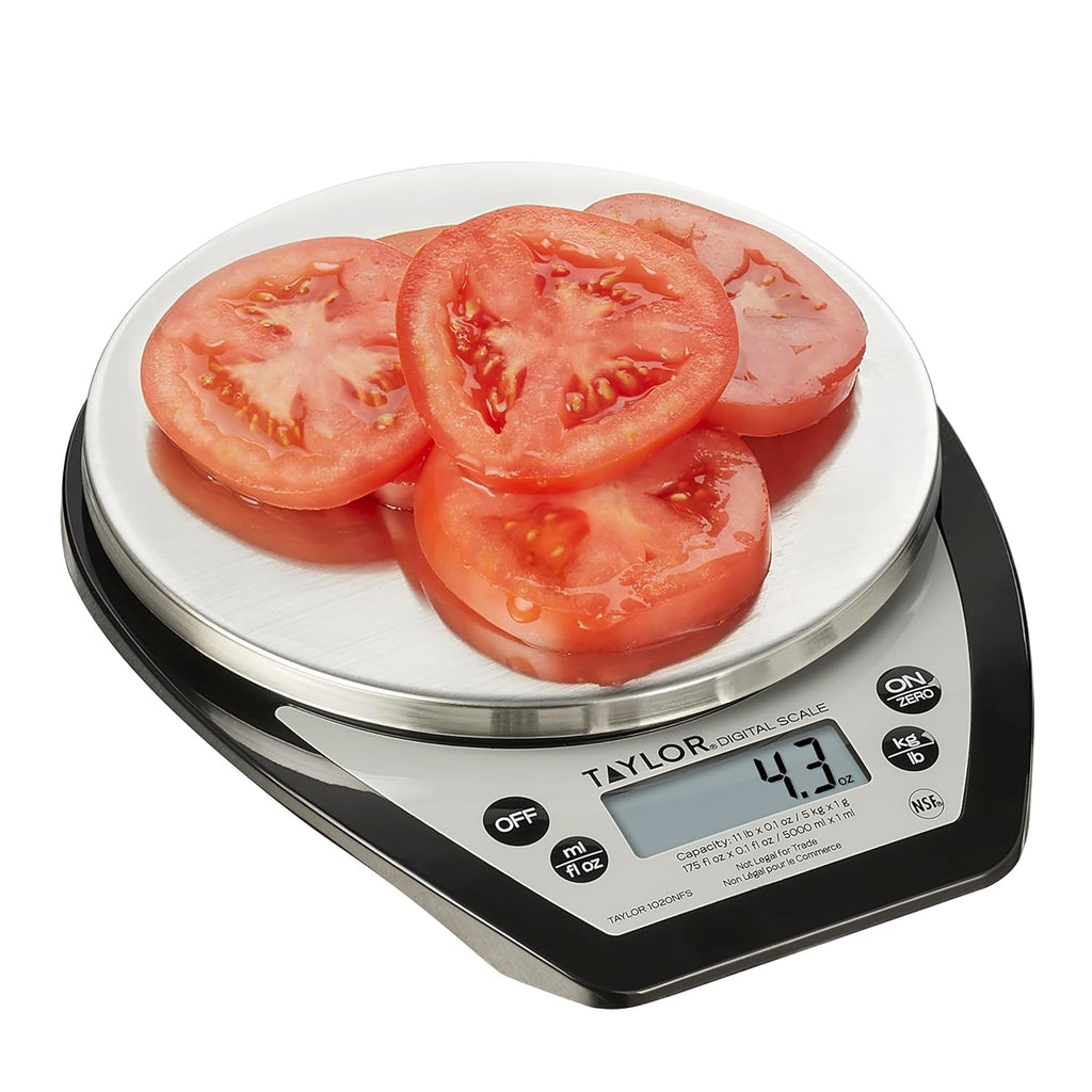 Stainless Top Digital Kitchen Scale - 11 lb Max Capacity