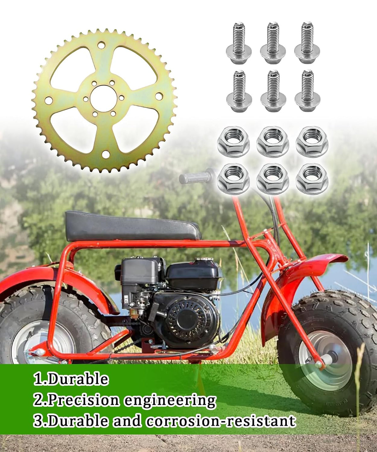 50T Balanced Performance Rear Chain 6 Hole Sprocket # 40 41 420