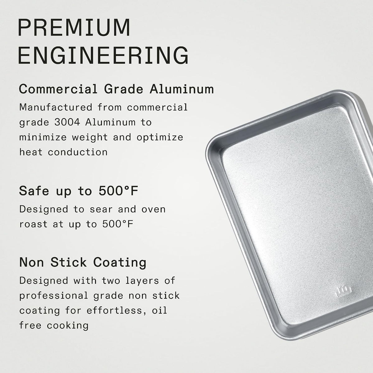 Cookware - Quarter Sheet Pan - Commercial Grade Aluminum - Professional Bakeware