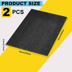 2 Pcs Polyethylene Foam Block, 12" X 10" X 0.5", Black