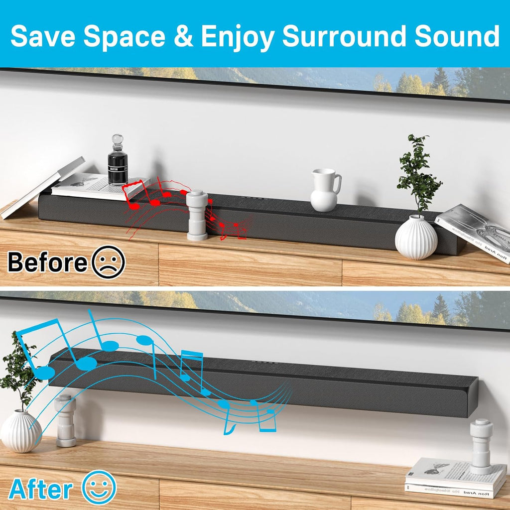 Soundbar Wall Mount for Vizio Sound Bar Mount Mounting Bracket and Rear Speaker Mount - Space Saving Bracket for