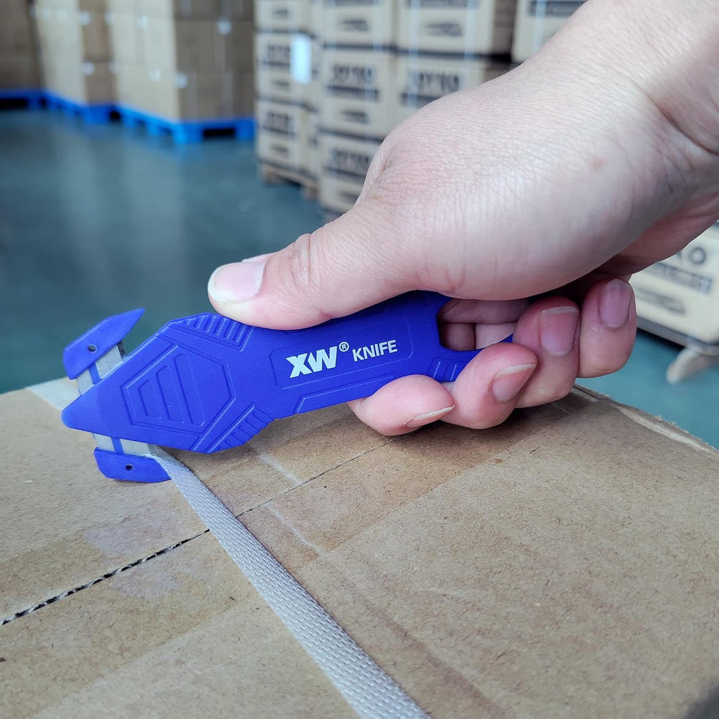 Safety Box Cutter, Carton and Package Opener of Assorted Colors, 6-Pack