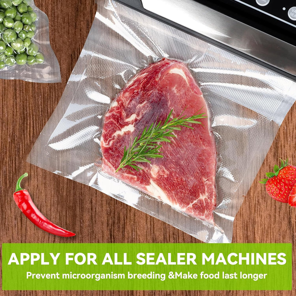 [2 Pack ] Vacuum Sealer Rolls Bags, 2 Rolls 11" x 20' Commercial Grade Food Bag Rolls for Storage Sous Vide, Durable