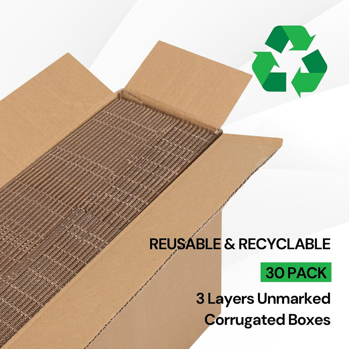 30 Pack 8x6x4 Shipping Boxes Brown, Small Corrugated Cardboard Box for Mailing, Packaging Small Business, Kraft