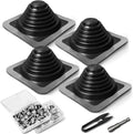 #3 Metal Roof Vents Flashing, Roofing Boots Kit for Houses Fits Pipe Od 1/4" to 5-3/4", Epdm Flexible Roof Jacks for