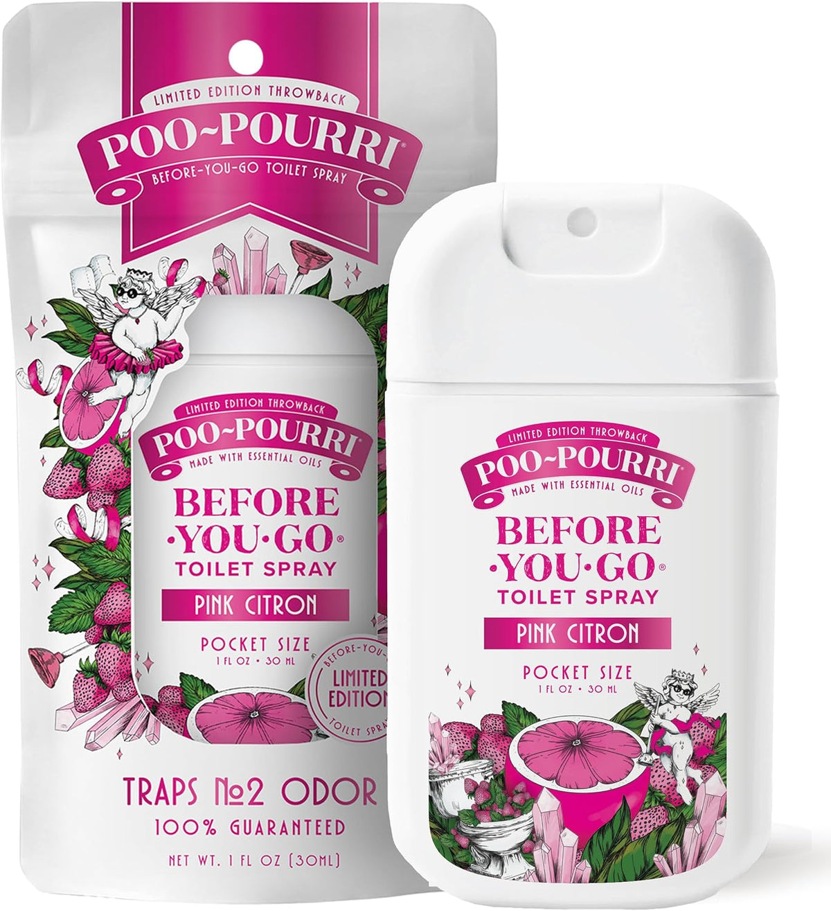 Before-You-Go Pocket Toilet Spray, Pink Citron, 1 Fl Oz