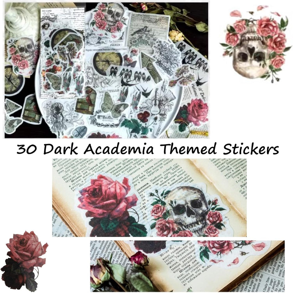 Vintage Aesthetic Scrapbook Supplies Kit with Scrapbook Paper, Stickers, Bookmarks for Scrapbooking, DIY Albums, Junk