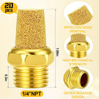 20 Pcs Air Pneumatic Mufflers1/4" Inch