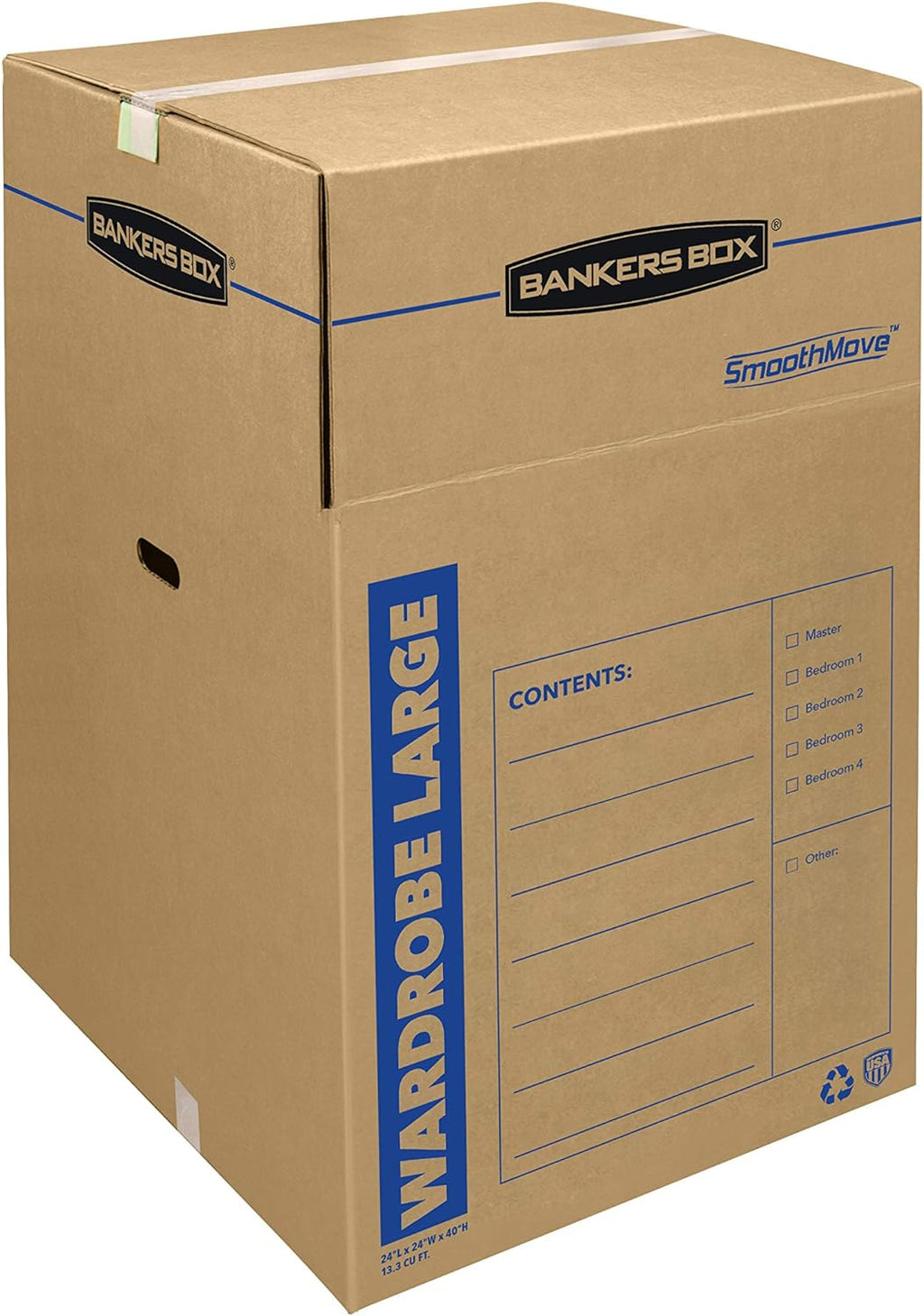 ‎Bankers Box 3-Pack Tall Wardrobe Moving Boxes, 24" x 24" x 40"