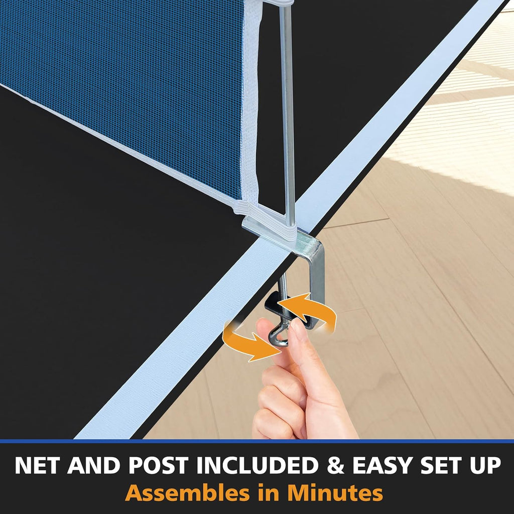 Ping Pong Table Top for Billiard Table, 9FT Foldable Table Tennis Table Topper for Pool Table, Indoor Outdoor Table