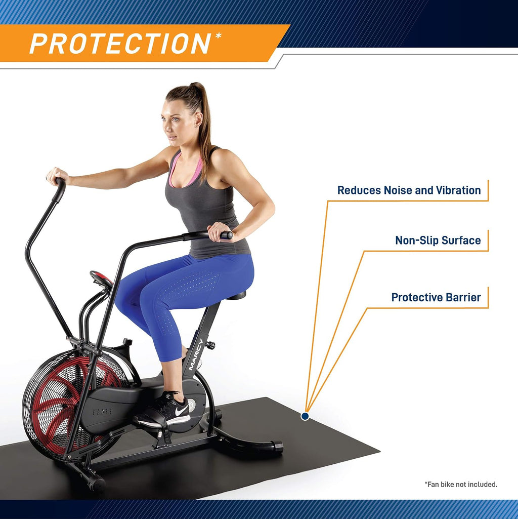 Fitness Equipment Mat and Floor Protector Compatible for Treadmills, Elliptical, Exercise Bikes, Stationary Cycles
