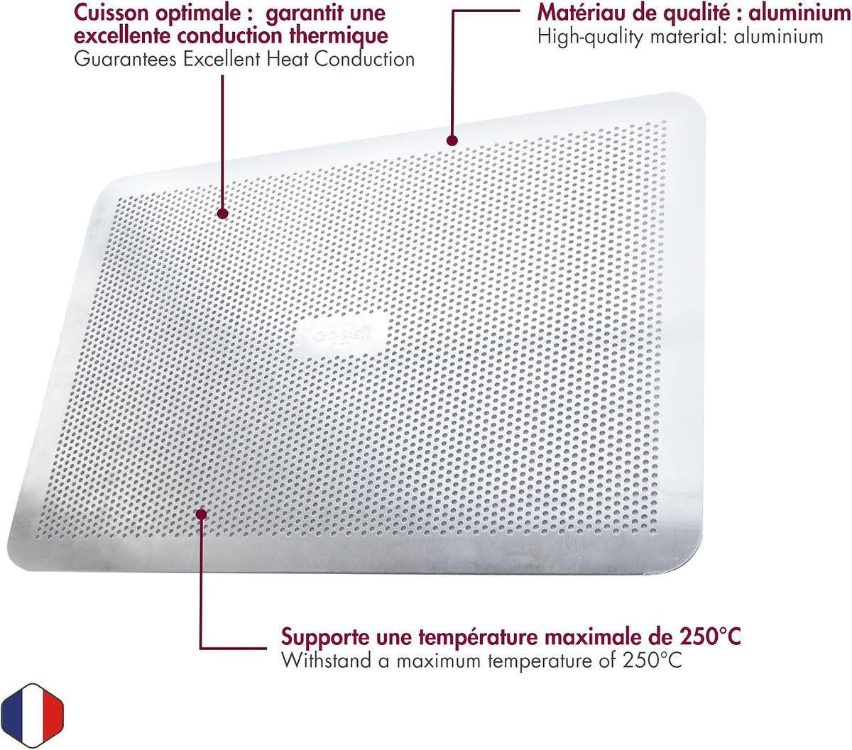 Aluminum Flat Perforated Baking Sheet - 15 3/4" x 11 13/16" - Durable and Versatile