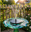 Solar Bird Bath Fountain with 6 Nozzles & DIY Separated Design