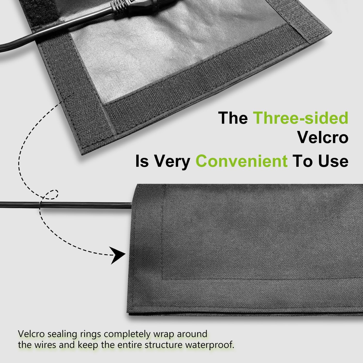 (Not Plastic) 3Pack Outdoor Extension Cord Safety Cover,11.2x6 Inch,600D Canvas Oxford Cloth Waterproof Electrical