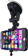 Car Phone Mount - Windshield Compatible Cell Phone Holder for iPhone XS/XR/8/7/6S/6 Plus SE, Samsung Galaxy