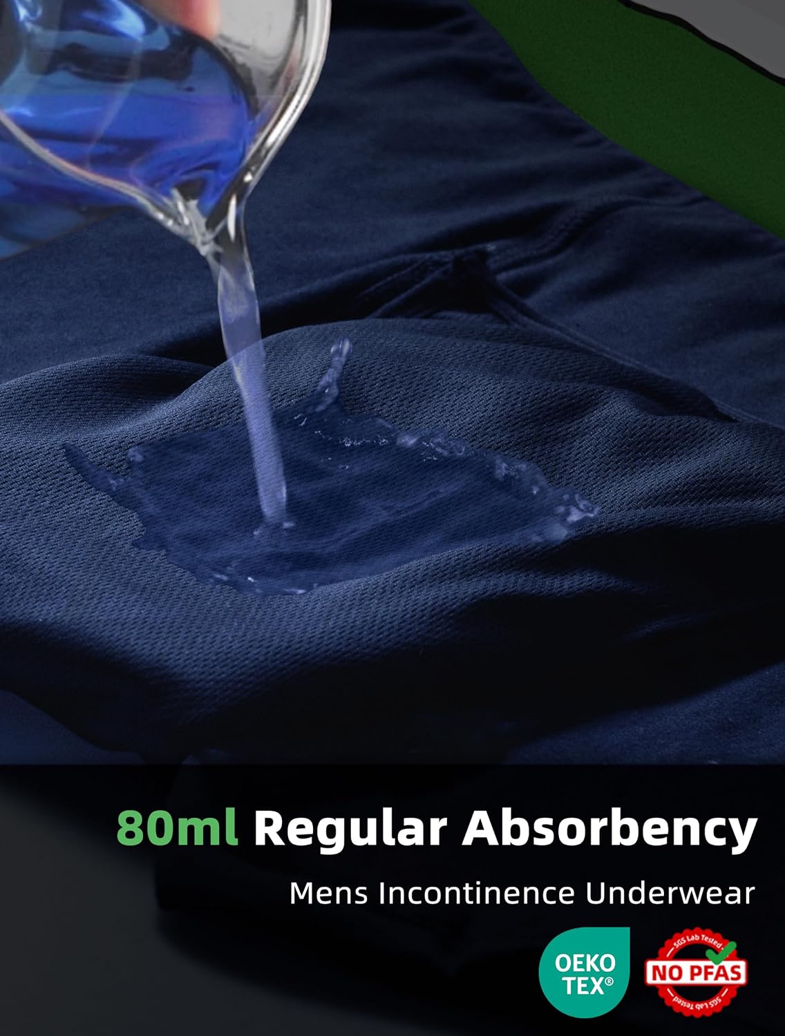 Washable Incontinence Underwear for Men 80ml Absorbency 5 Pack