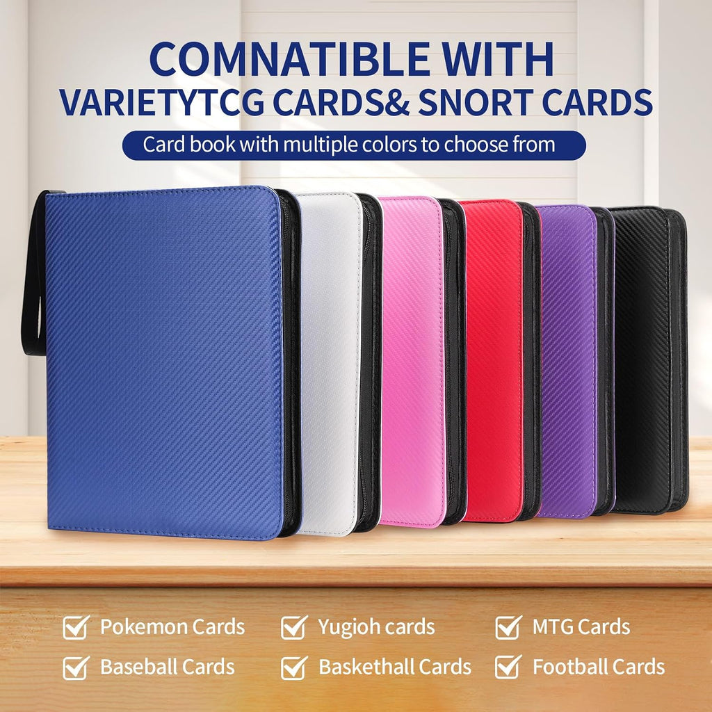 Card Binder – 720 Capacity, Zippered Trading Card Holder for MTG, Sports & Collectible Cards – Acid-Free, Durable &