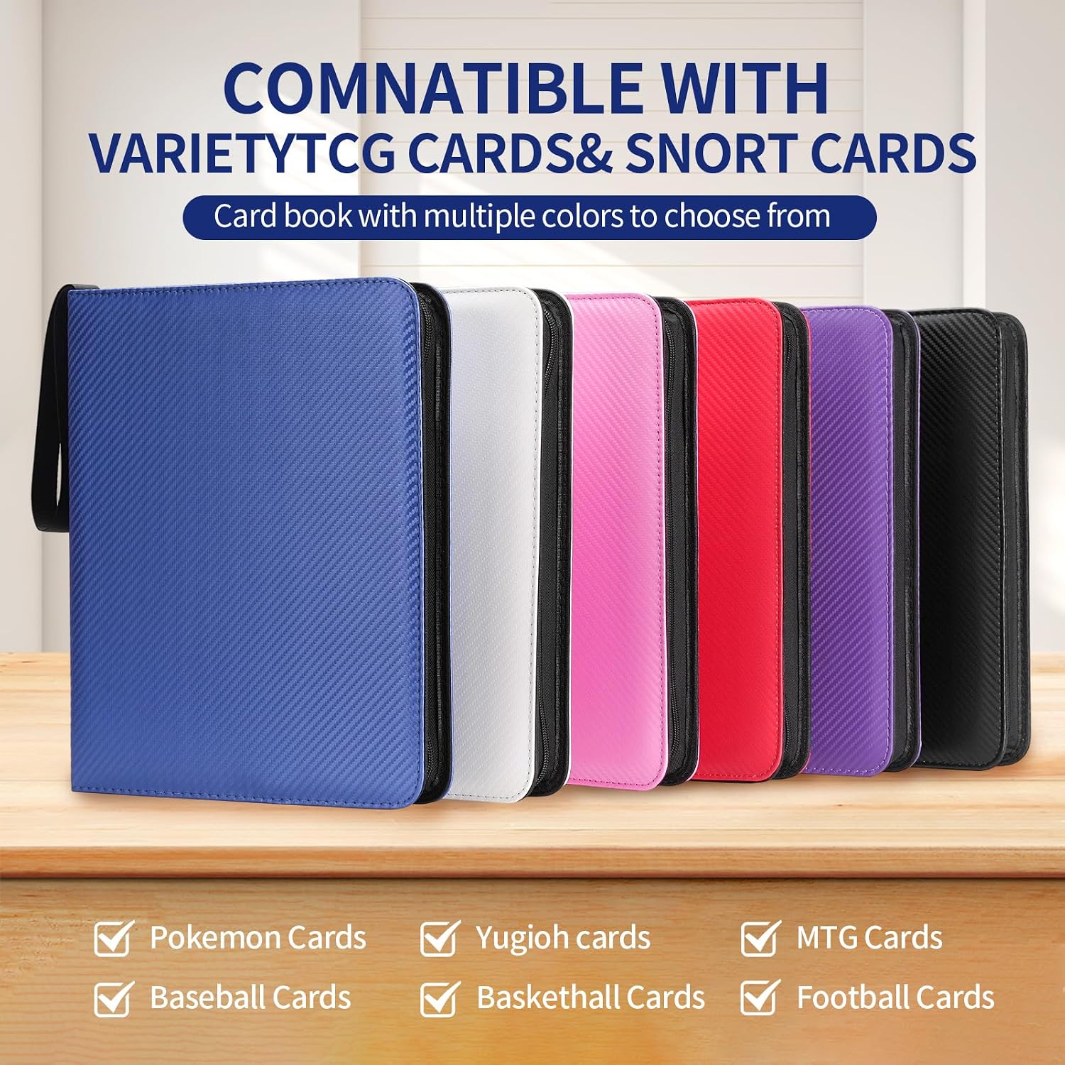 Card Binder – 720 Capacity, Zippered Trading Card Holder for MTG, Sports & Collectible Cards – Acid-Free, Durable &