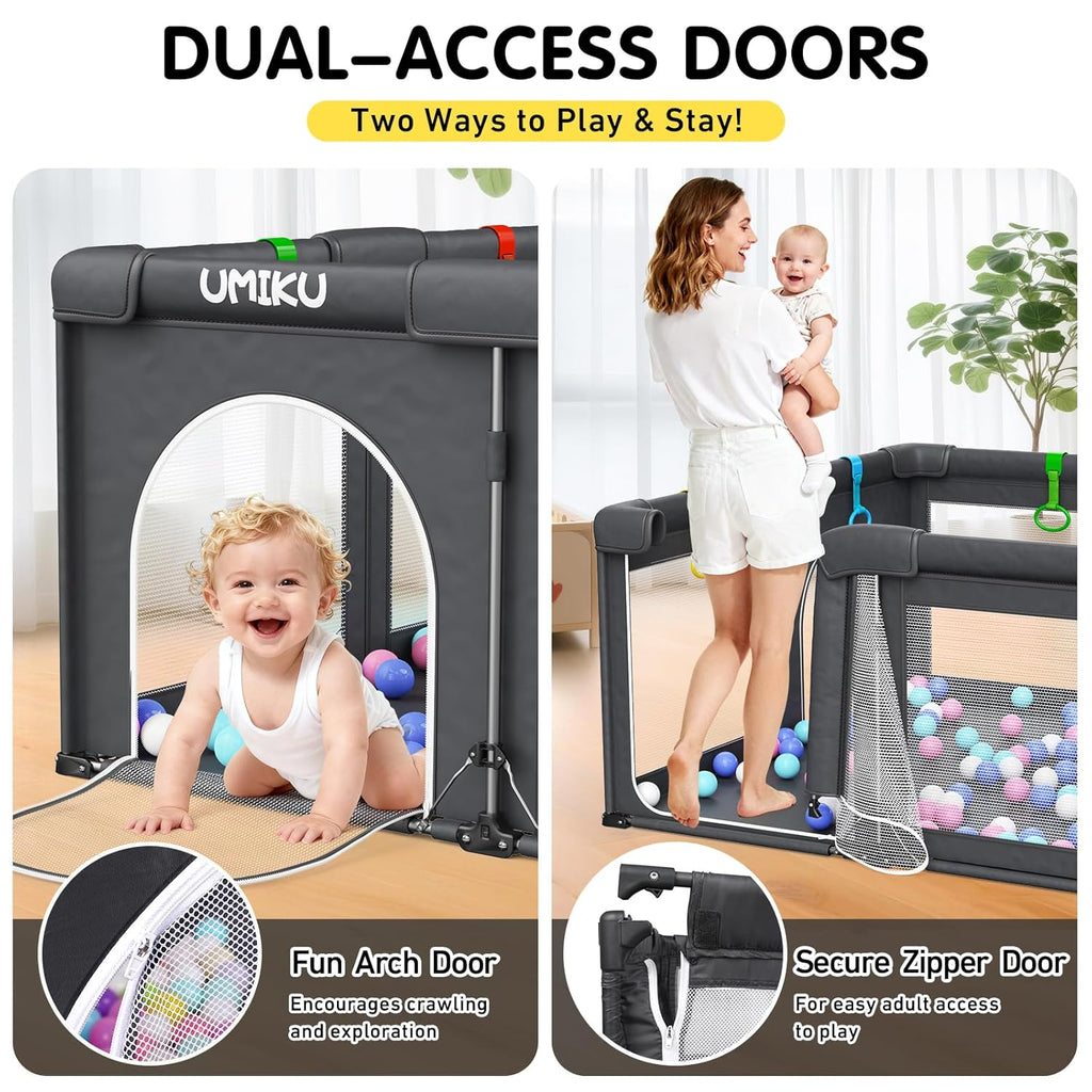 Baby Playpen Play Pen Foldable Playpen for Babies and Toddler 2 Entry 50X50 | Baby Play Pen Portable Playpen Play