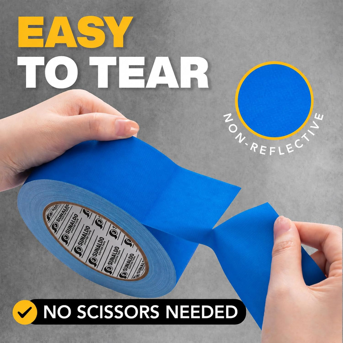 Gaffers Tape (2" x30 Yards) Heavy Duty, Easy Rip, No Residue | Blue