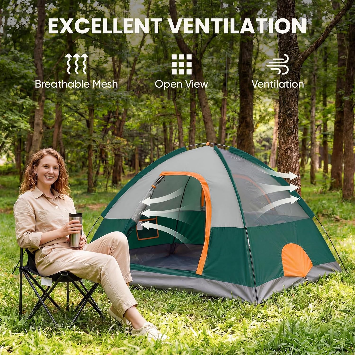 Camping Tent 2 Person, 2 Person Tent for Camping, Instant Tent