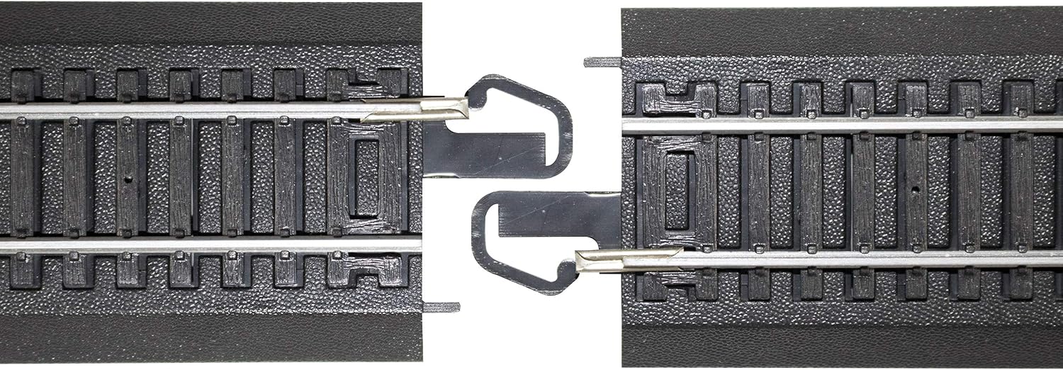 Trains - Snap-Fit E-Z TRACK REMOTE TURNOUT - LEFT (1/card) - STEEL ALLOY Rail With Black Roadbed - HO Scale