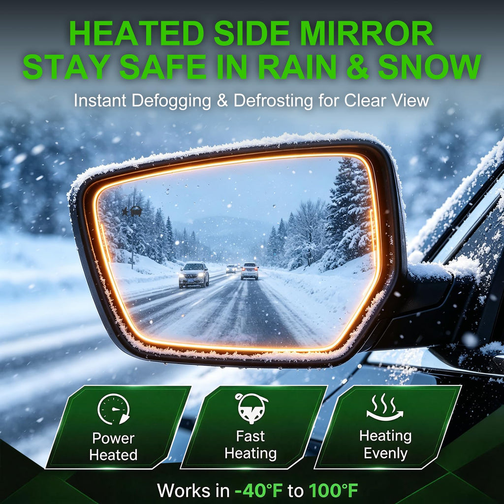Lumyomab Heated Mirror Glass for 2014-2020 Chevy Impala Left Driver Side