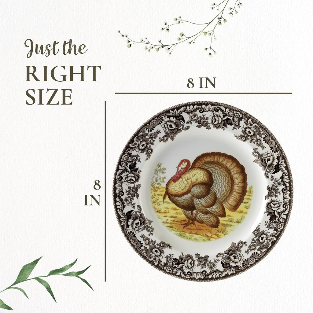 – Woodland – Turkey Salad Plate - Brown/White