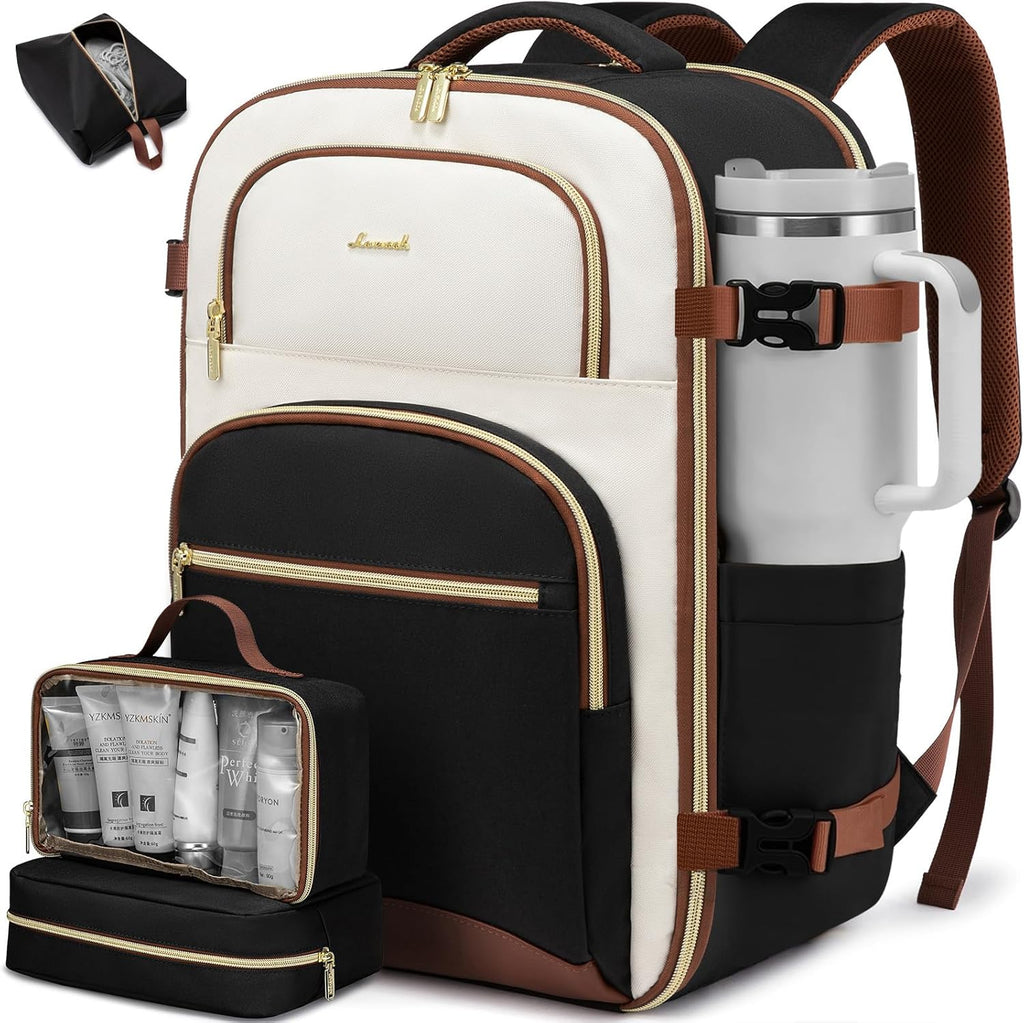 Travel Backpack for Women, 40L Airline Approved Carry On Backpack Luggage with 3 Packing Cubes, TSA Personal Item