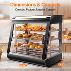 26" Commercial Food Warmer Display Case 1200W