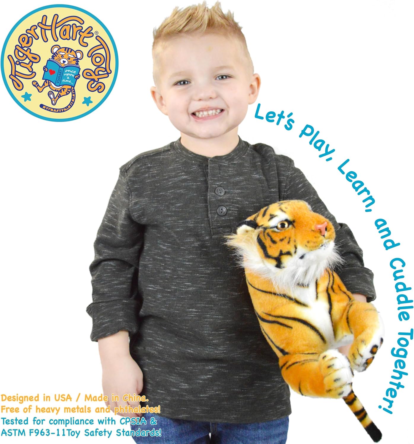 Arrow The Tiger - 17 Inch (Tail Measurement Not Included) Stuffed Animal Plush Cat
