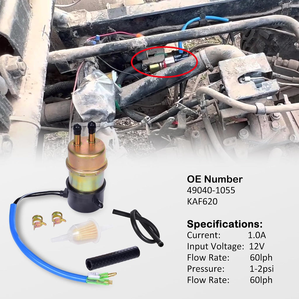 Electric Fuel Pump 49040-1055 for Kawasaki Mule 3000 3010 3020