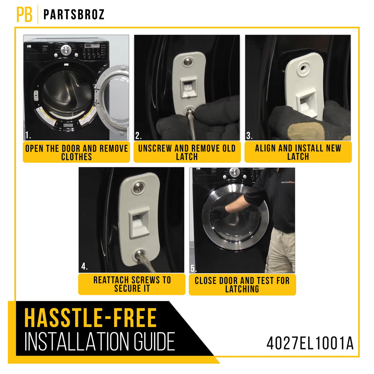 Dryer Door Latch for LG GDP1329CGW